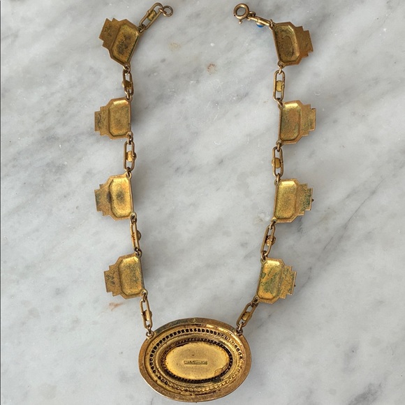 Vintage Art Deco Czech Necklace - Picture 3 of 4